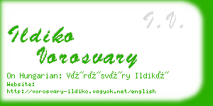 ildiko vorosvary business card